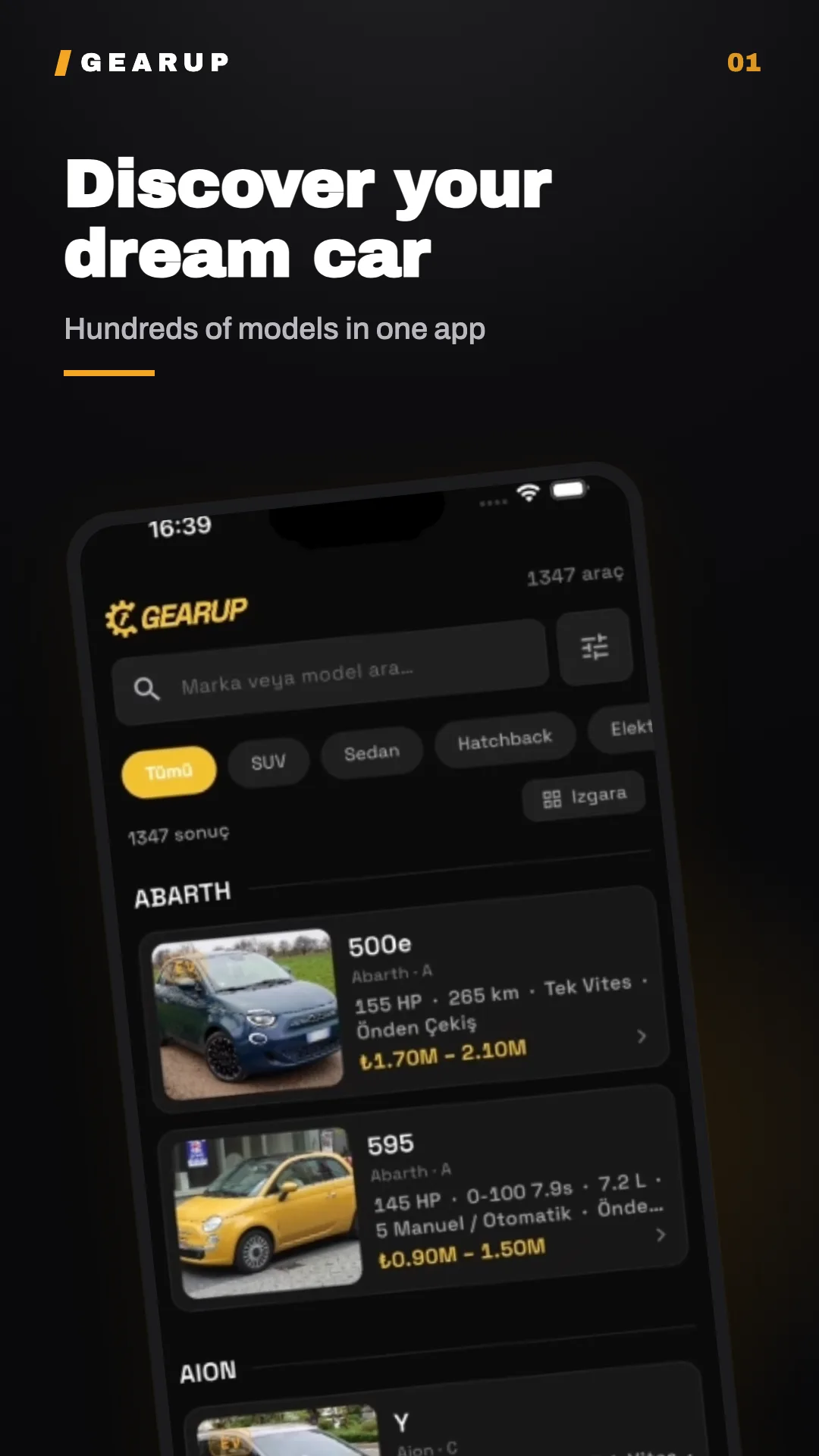 GearUp app screen