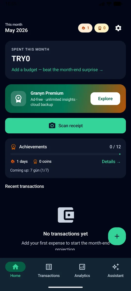 Granyn app screen