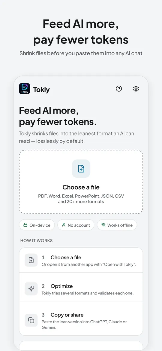 Tokly app screen